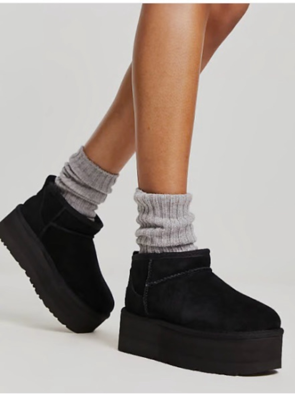 UGG Black ULTRA MINI Platform Ankle Booties Sz 7 Boots
